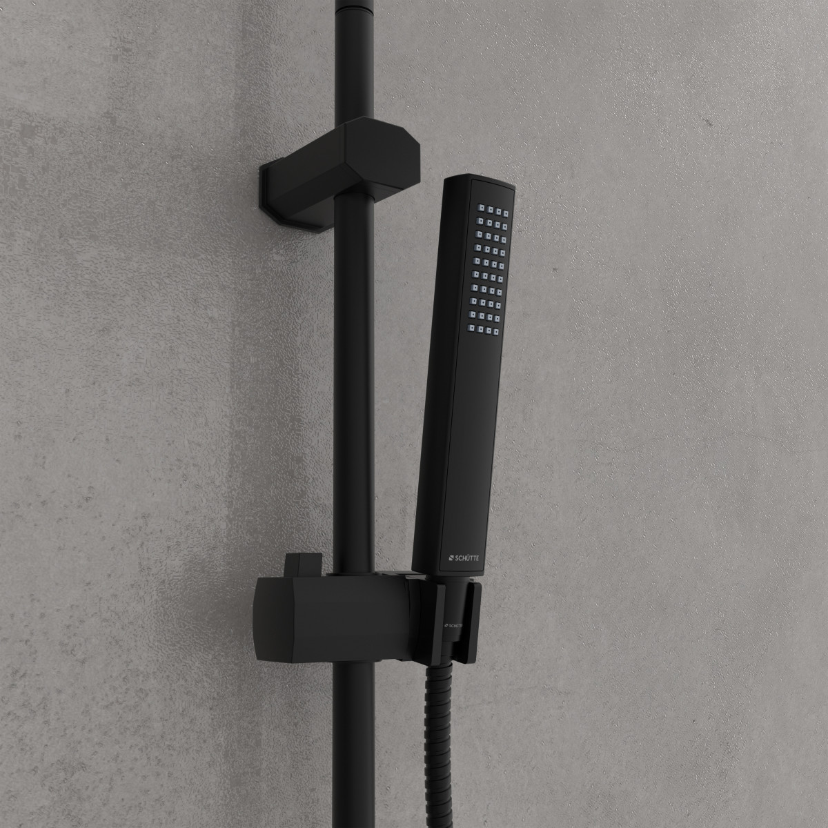 SCHÜTTE TOKYO Set de douche à l'envers, noir mat