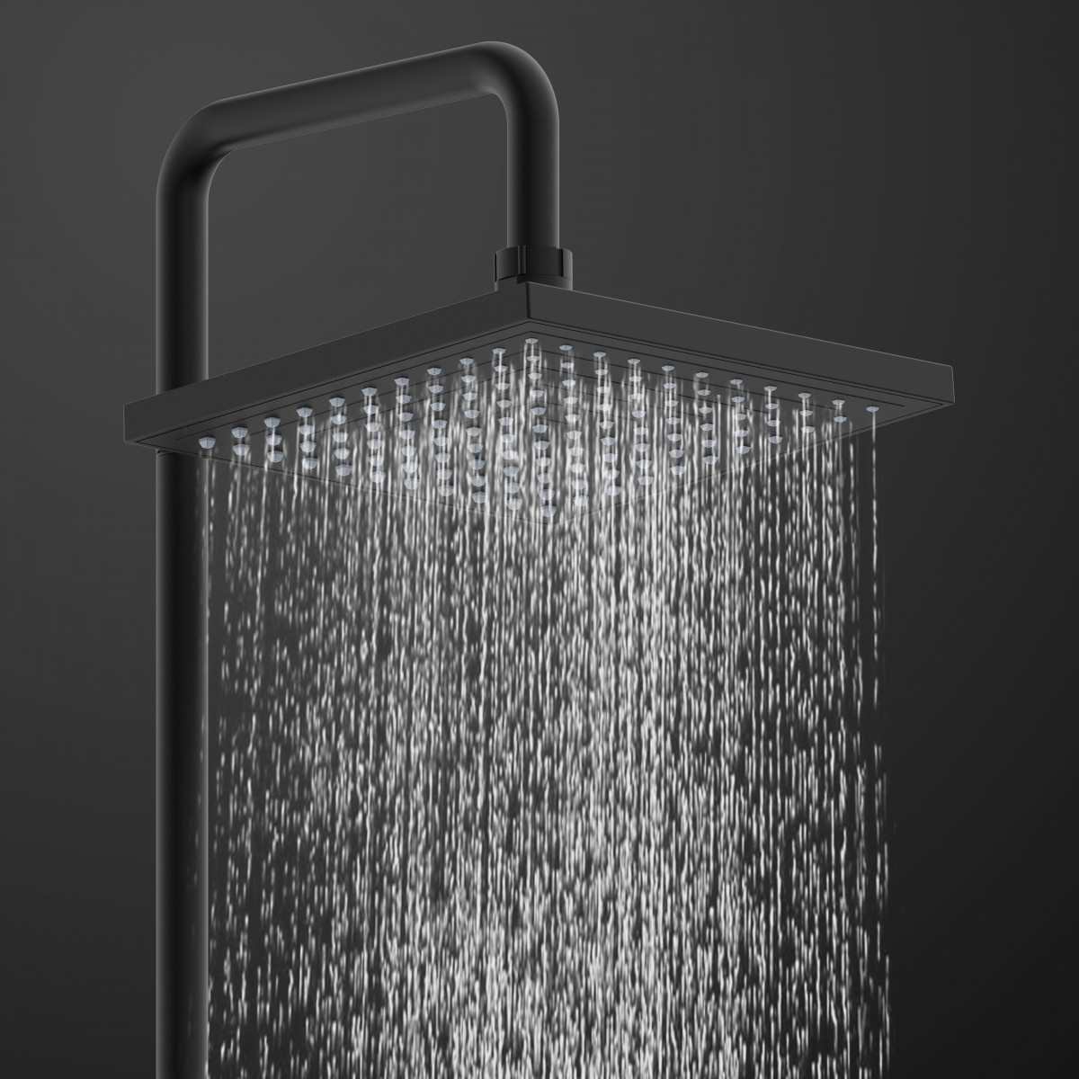 SCHÜTTE TOKYO Overhead showerset, black matt