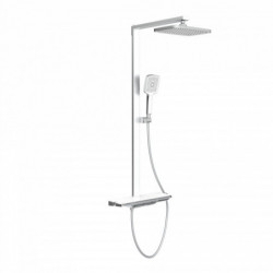 SCHÜTTE HAWAII hoofddoucheset met thermostatische kraan, chroom/wit