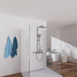 SCHÜTTE HAWAII Overhead showerset with thermostatic faucet, graphite matt