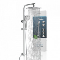 MADEIRA Overhead shower set, chrome/white