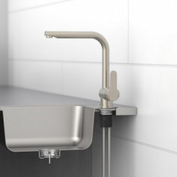 RIO Sink mixer, stainless steel look