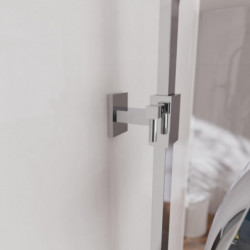 OCEAN Hoofddoucheset met thermostatische thermostaatkraan, chroom/wit, met planchet