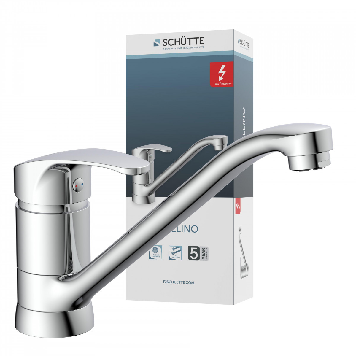 CELLINO Sink mixer low pressure, chrome