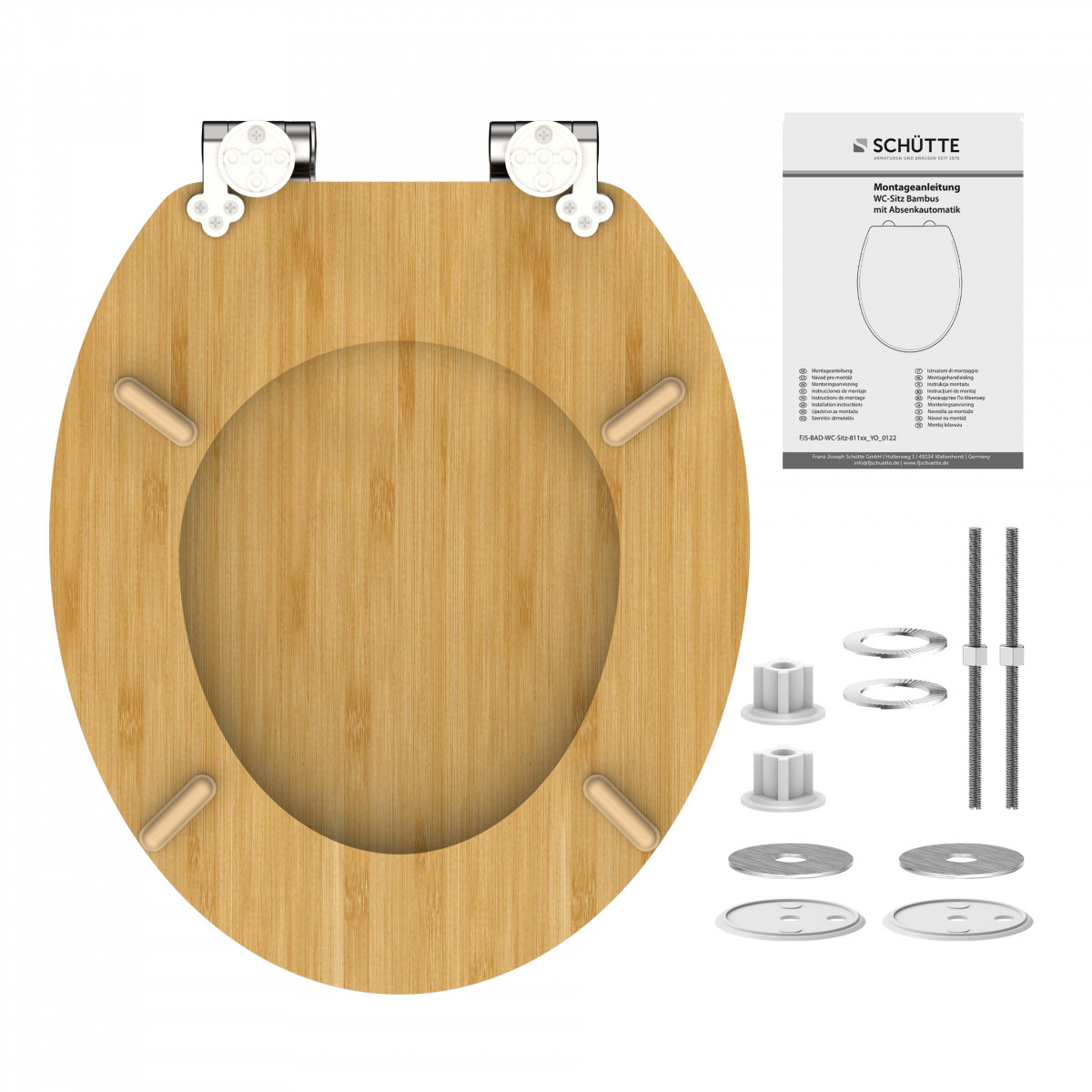 Bamboo Toilet Seat NATURAL BAMBOO with Soft Close