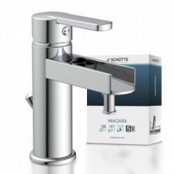 NIAGARA Wash basin mixer, chrome, with waterfall spout