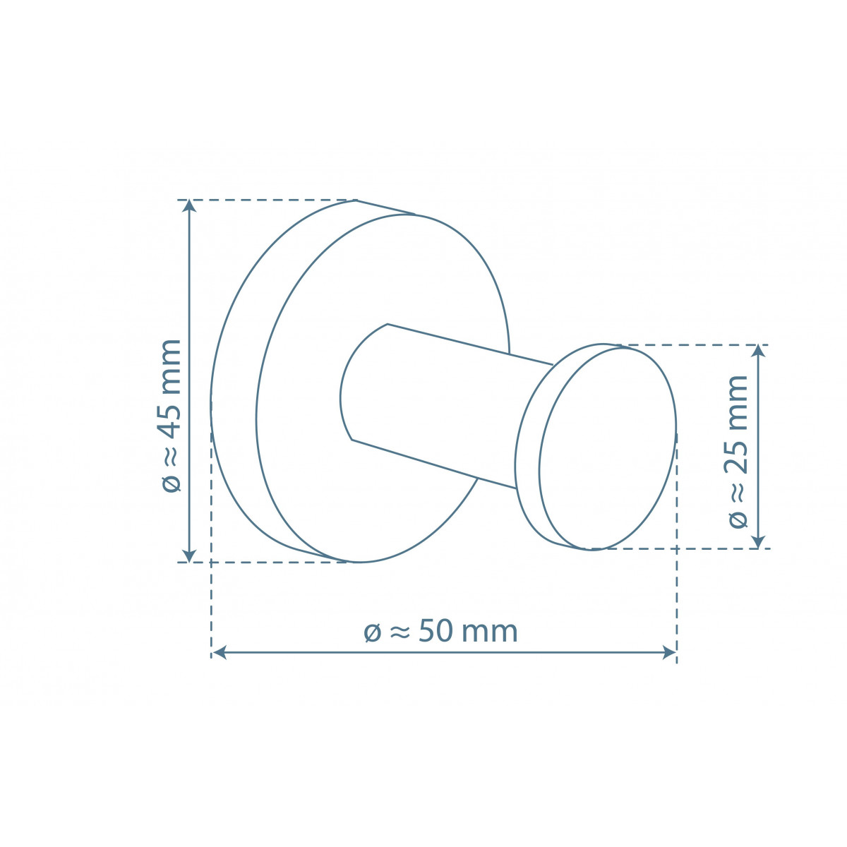 LONDON single towel hook, chrome