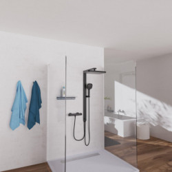 SCHÜTTE LA PALMA Overhead showerset, black matt