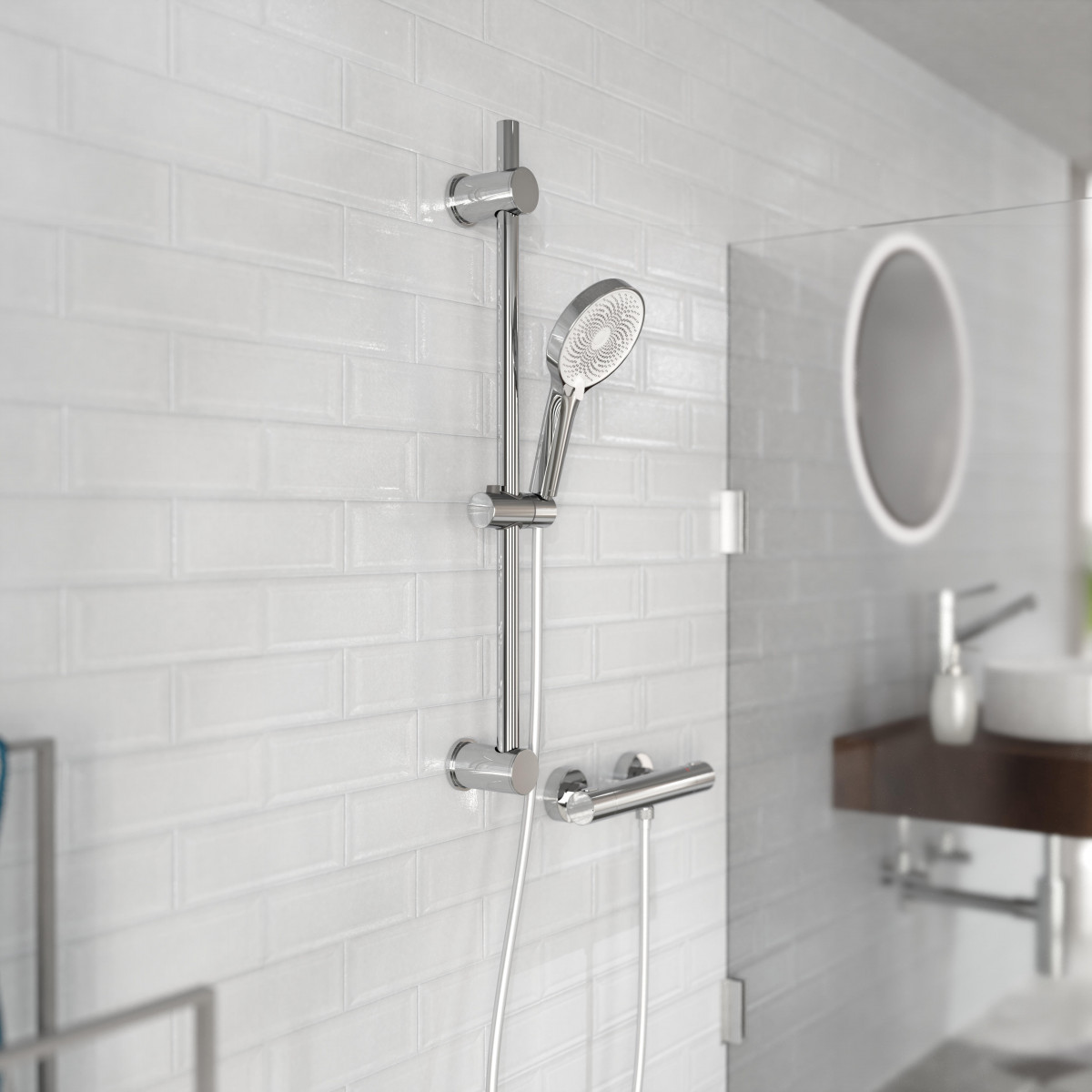 SAMOA RAIN Hand shower, chrome/ white