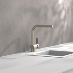 RIO Sink mixer, stainless steel look