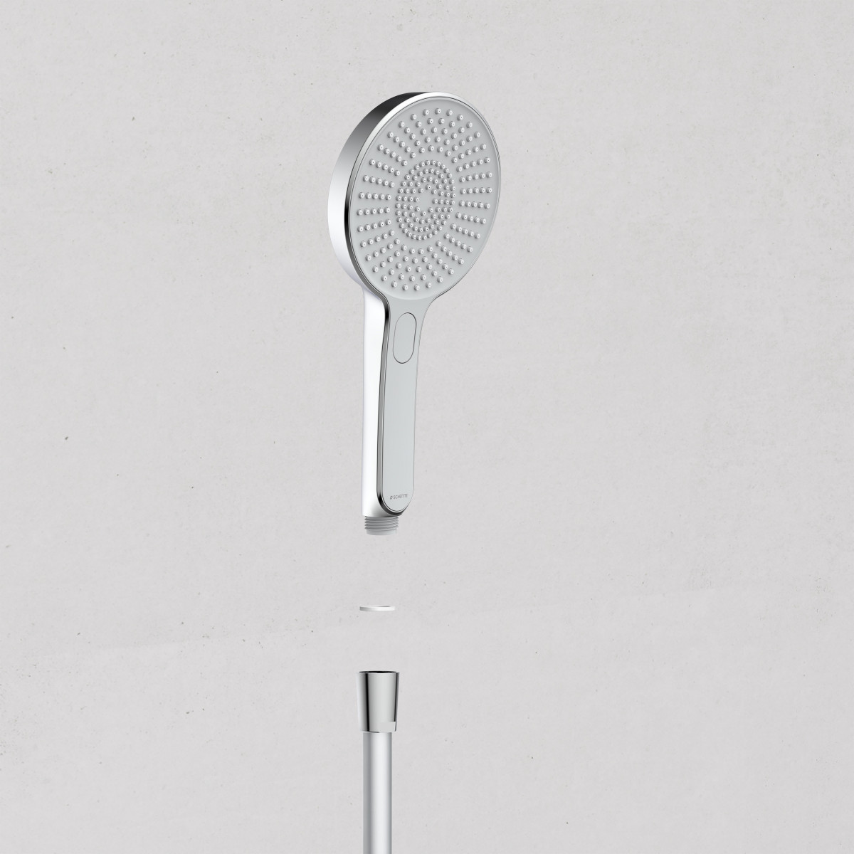 KARIBIK Shower rail set, chrome/ light grey