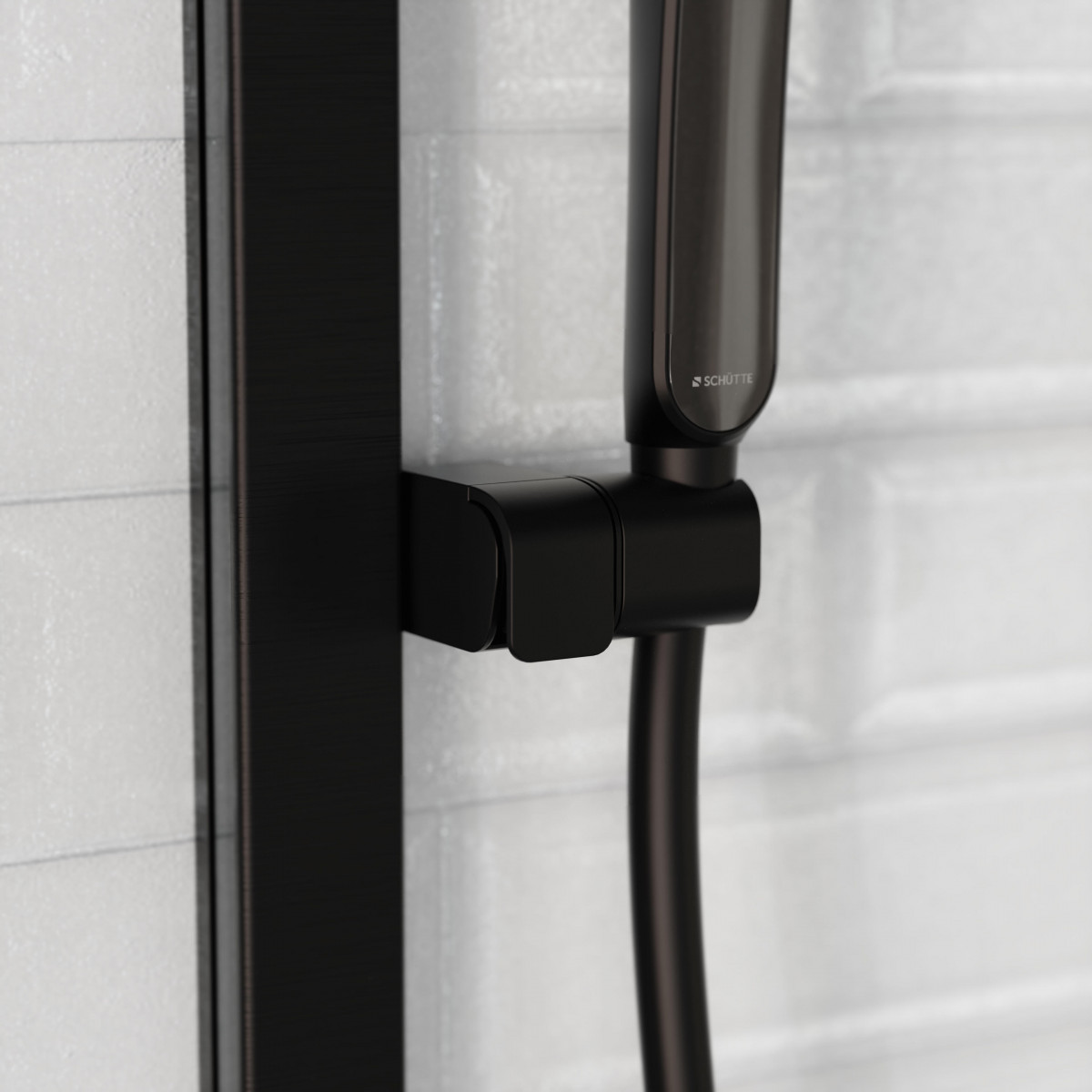 KARIBIK Shower rail set, Black matt