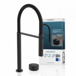 AQUADOT Digital sink mixer, black matt/black