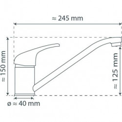 ATHOS mengkraan keuken, chroom