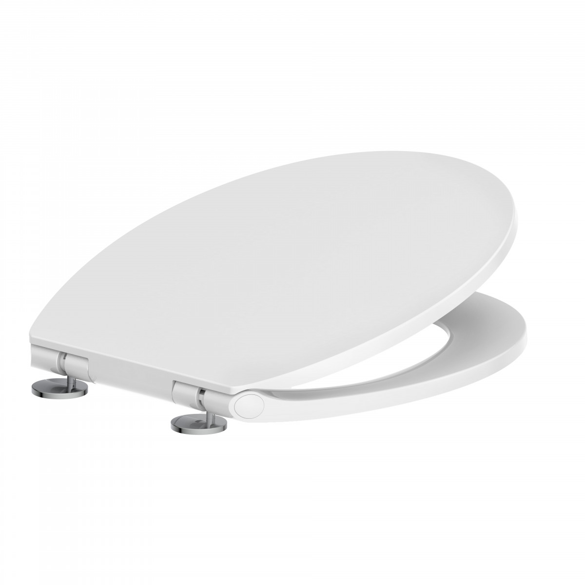 Abattant WC en Duroplast WHITE, design fin avec frein de chute et déclipsable