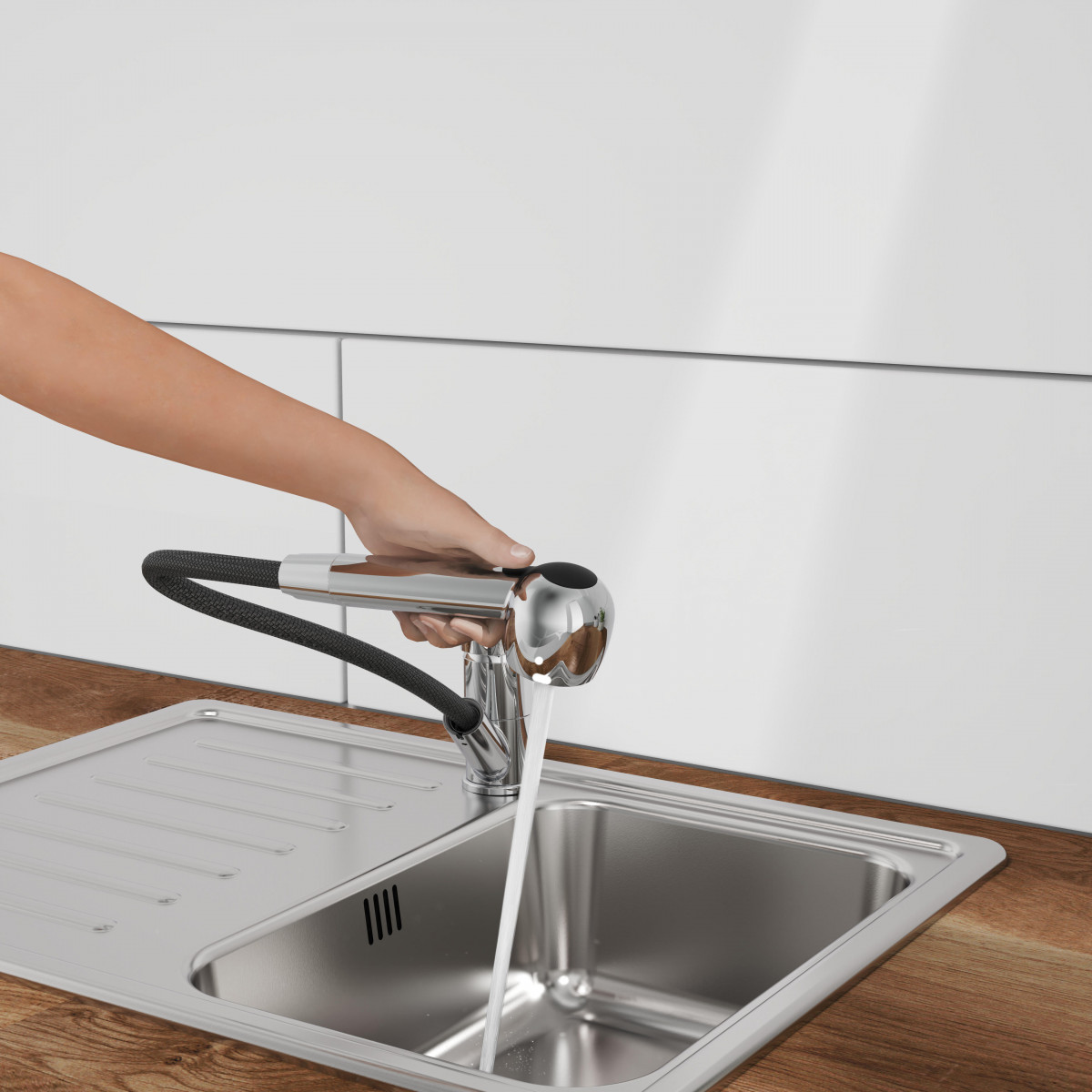 Douchette à vaisselle, chrome, entre autres pour 97700