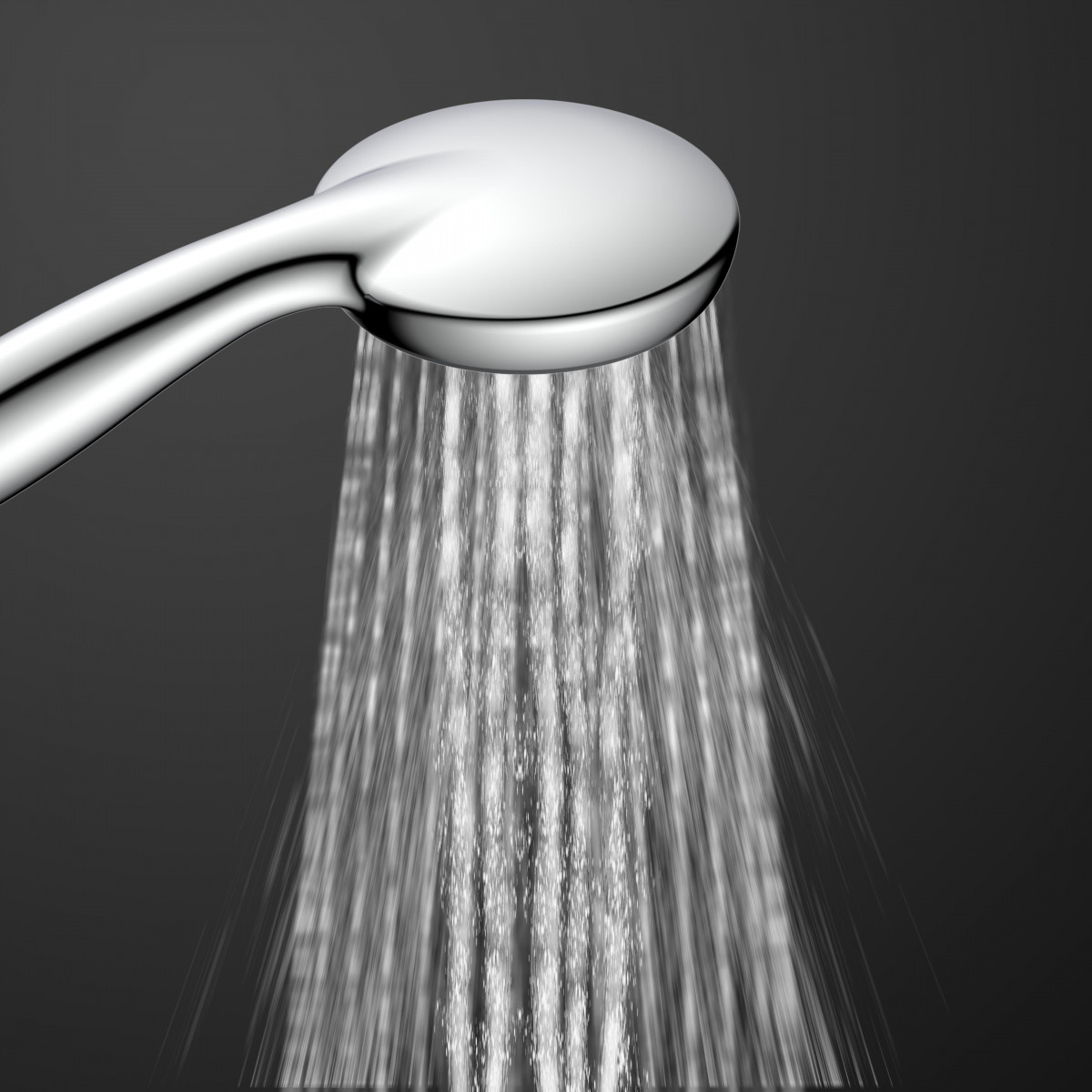 AQUASTAR hoofddoucheset, chroom/antraciet, met aflegvlak