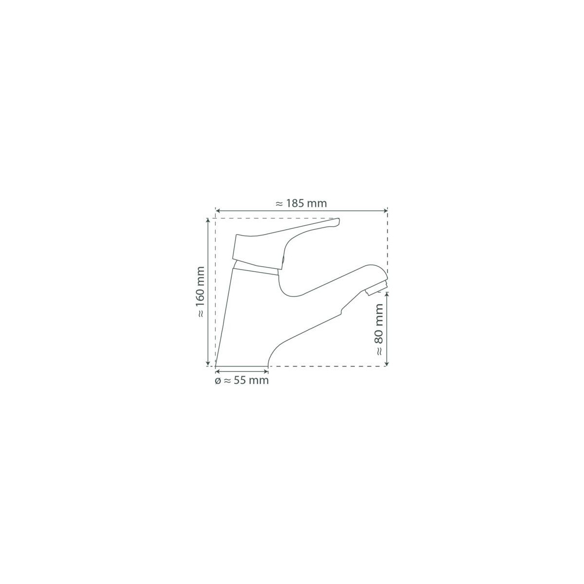 ATTICA Wastafelkraan, chroom, met uittrekbare haarlak