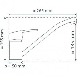DANTE mitigeur cuisine, chromé
