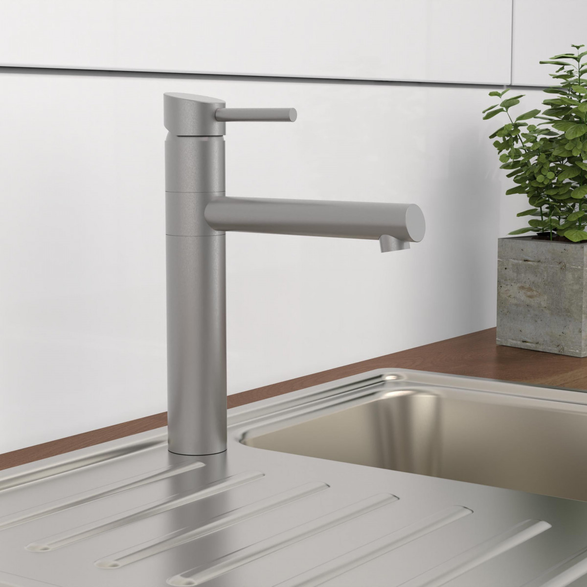 MASSIVE mitigeur cuisine, acier inoxydable massif