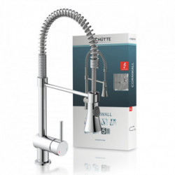 CORNWALL Sink mixer low pressure, chrome, with spiral spring