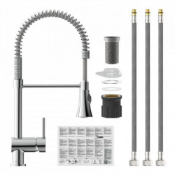 CORNWALL Sink mixer low pressure, chrome, with spiral spring