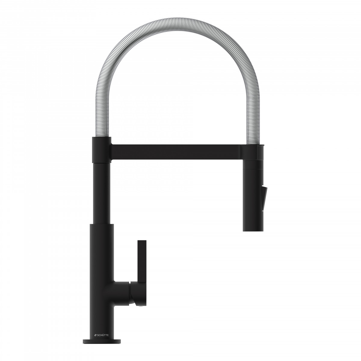 MIAMI Sink mixer, chrome/black matt, with spiral spring