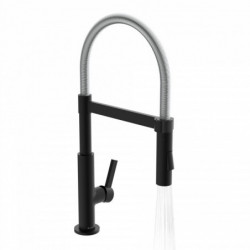 MIAMI Sink mixer, chrome/black matt, with spiral spring