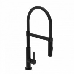 MIAMI Sink mixer, black matt, with soft-touch hose