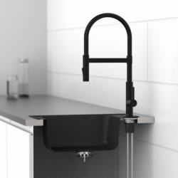 MIAMI Mitigeur cuisine avec flexible soft-touch, Noir Mat