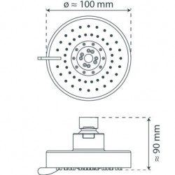 LEON Head shower, Chrome