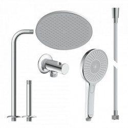 KARIBIK complete shower set, chrome/light grey, for the shower