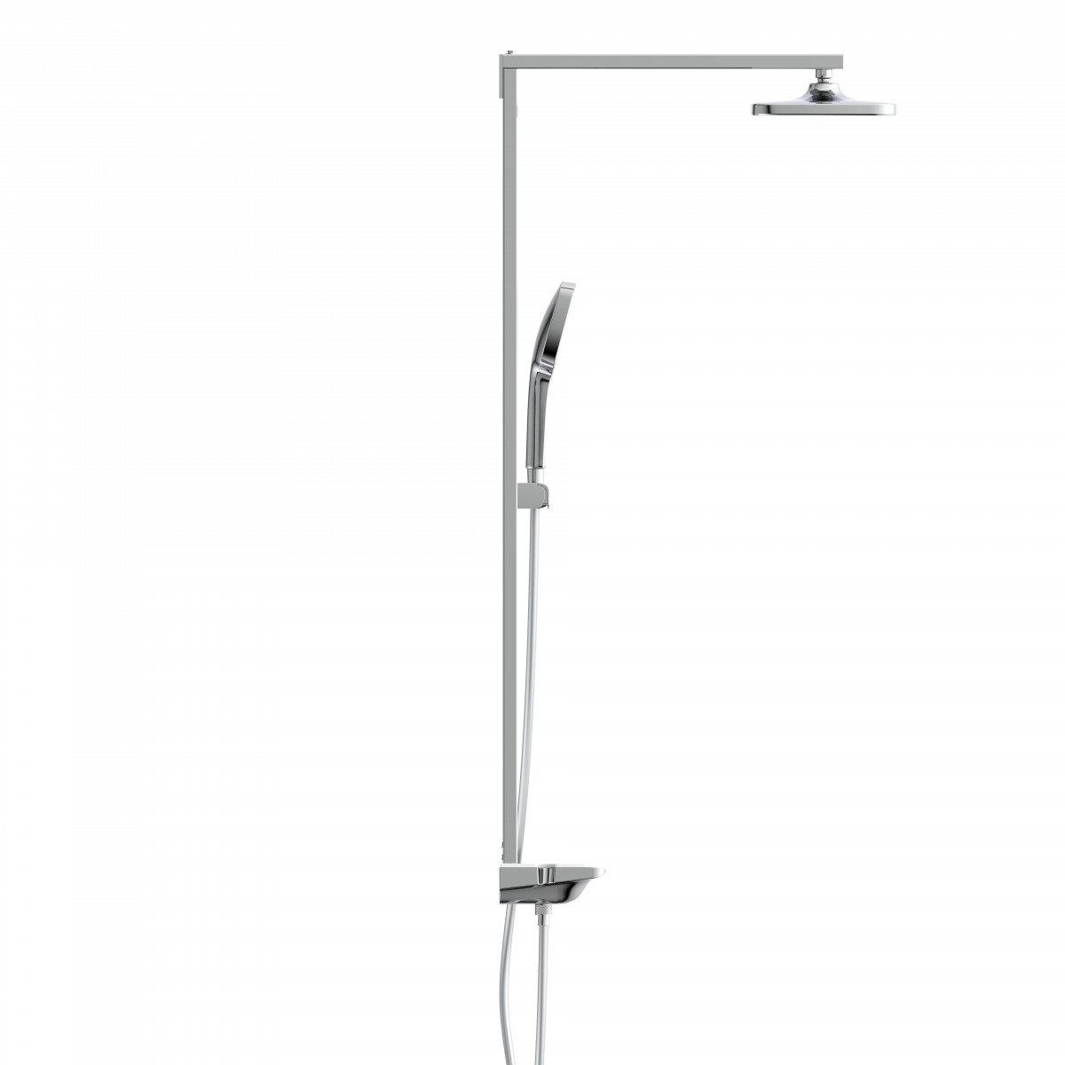 SCHÜTTE HAWAII Set de douche à l'envers avec mitigeur thermostatique, chromé/blanc