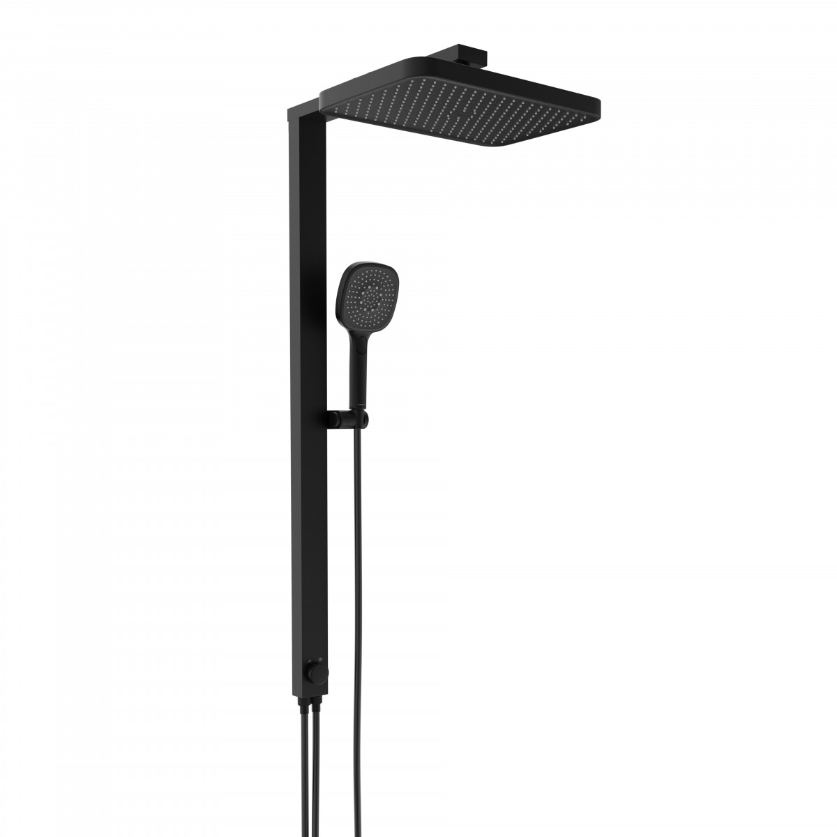 SCHÜTTE LA PALMA Overhead showerset, black matt