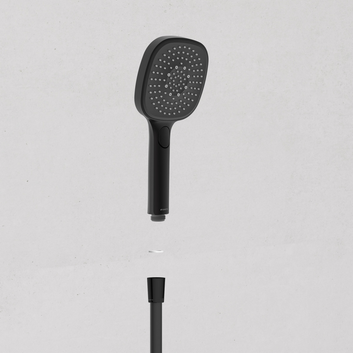 SCHÜTTE LA PALMA Overhead showerset, black matt