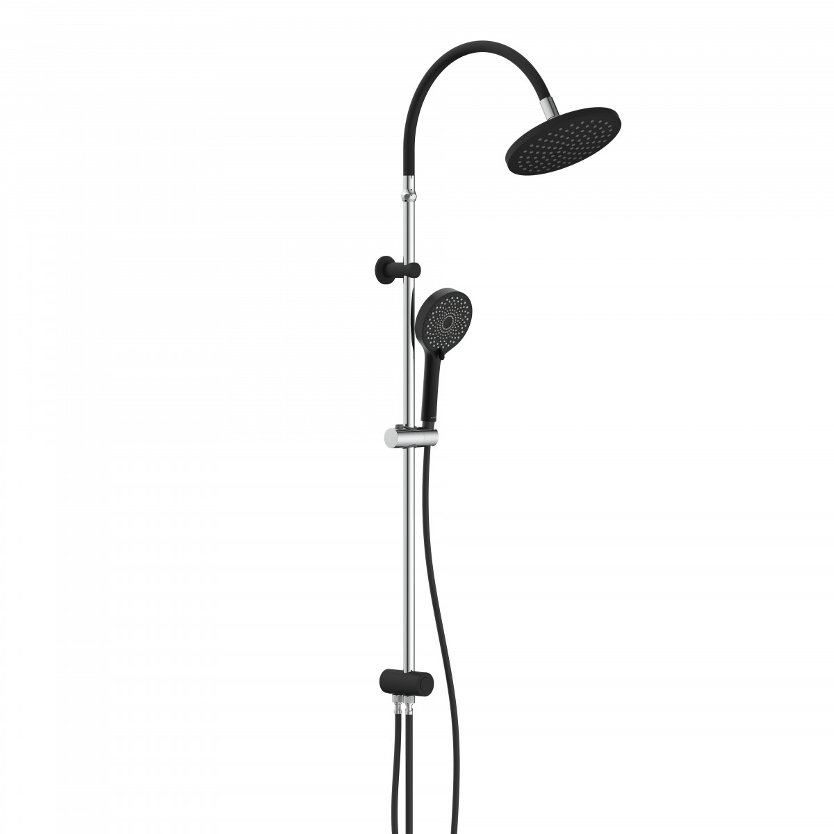 SCHÜTTE Überkopf-Brauseset MATAO RAIN, Schwarz matt