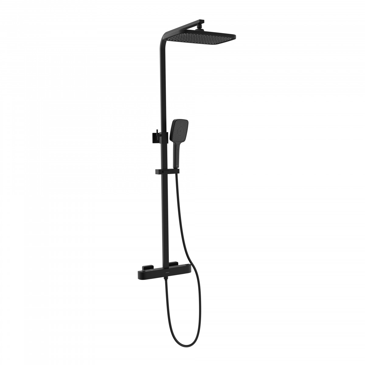 GRAN CANARIA Overhead shower set, Black matt