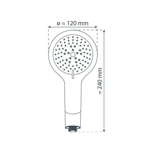 BROADWAY Pomme de douche, Noir/Chrome