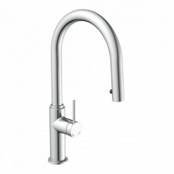 BLACKPOOL Sink mixer, chrome, with pull-out spout