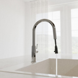 BLACKPOOL Sink mixer, chrome, with pull-out spout