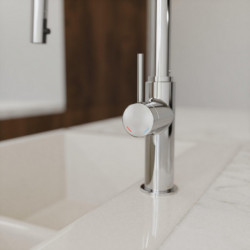 BLACKPOOL Sink mixer, chrome, with pull-out spout