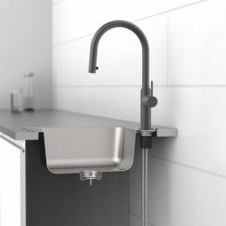 BLACKPOOL mitigeur cuisine avec bec extractible, graphite mat