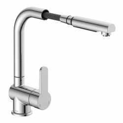 LONDON Mitigeur cuisine basse pression avec bec extractible, Chromé