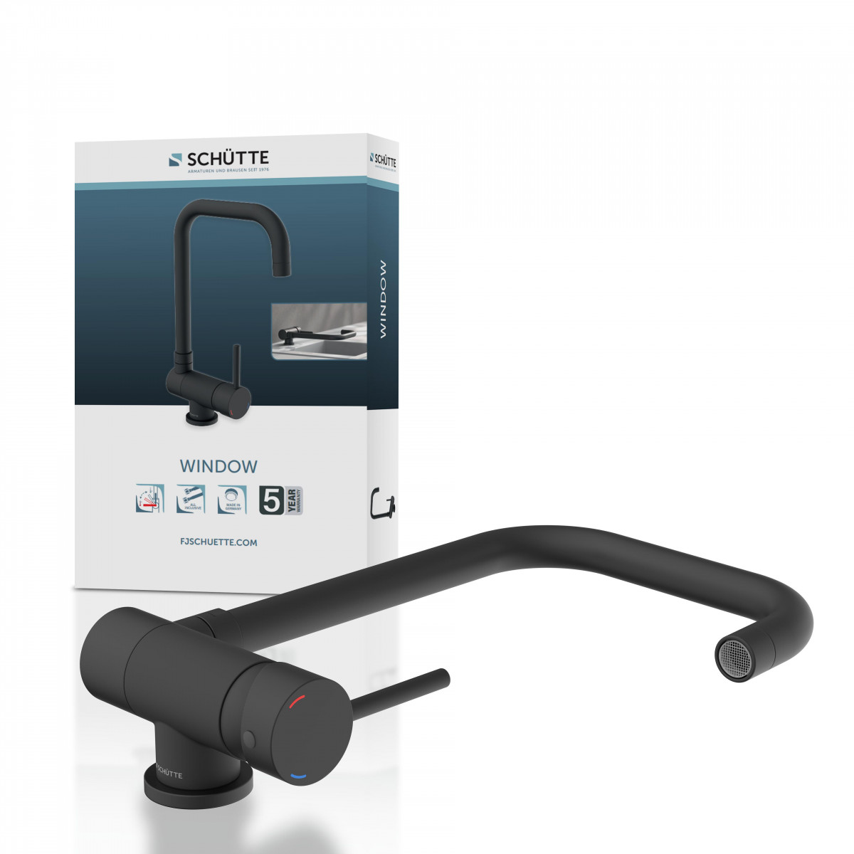 WINDOW Sink mixer, black matt