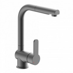 LONDON Sink mixer, graphite matt, with pull-out spout