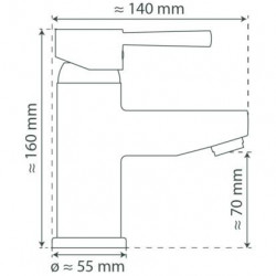 UNICORN Waschtischarmatur, Chrom