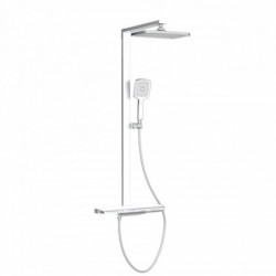 SCHÜTTE HAWAII Overhead showerset with thermostatic faucet, chrome/white