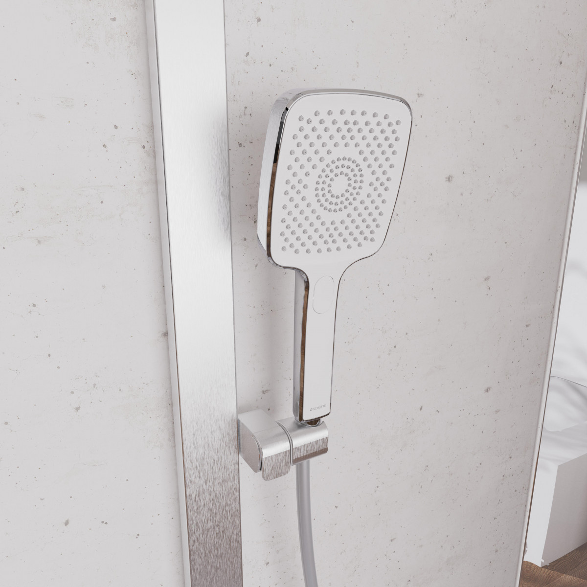 SCHÜTTE HAWAII hoofddoucheset met thermostatische kraan, chroom/wit