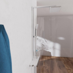 SCHÜTTE HAWAII Set de douche à l'envers avec mitigeur thermostatique, chromé/blanc