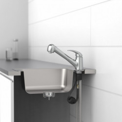 ALBATROS Sink mixer low pressure, chrome, with pull-out sprayer